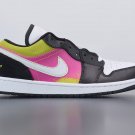 Men & Wmns Jordan 1 Low Black Active Fuchsia Cyber