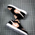 Men & Wmns Jordan 1 Low Black White Rose Gold