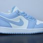Men & Wmns Jordan 1 Low Aluminum WhiteBlue