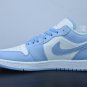 Men & Wmns Jordan 1 Low Aluminum WhiteBlue