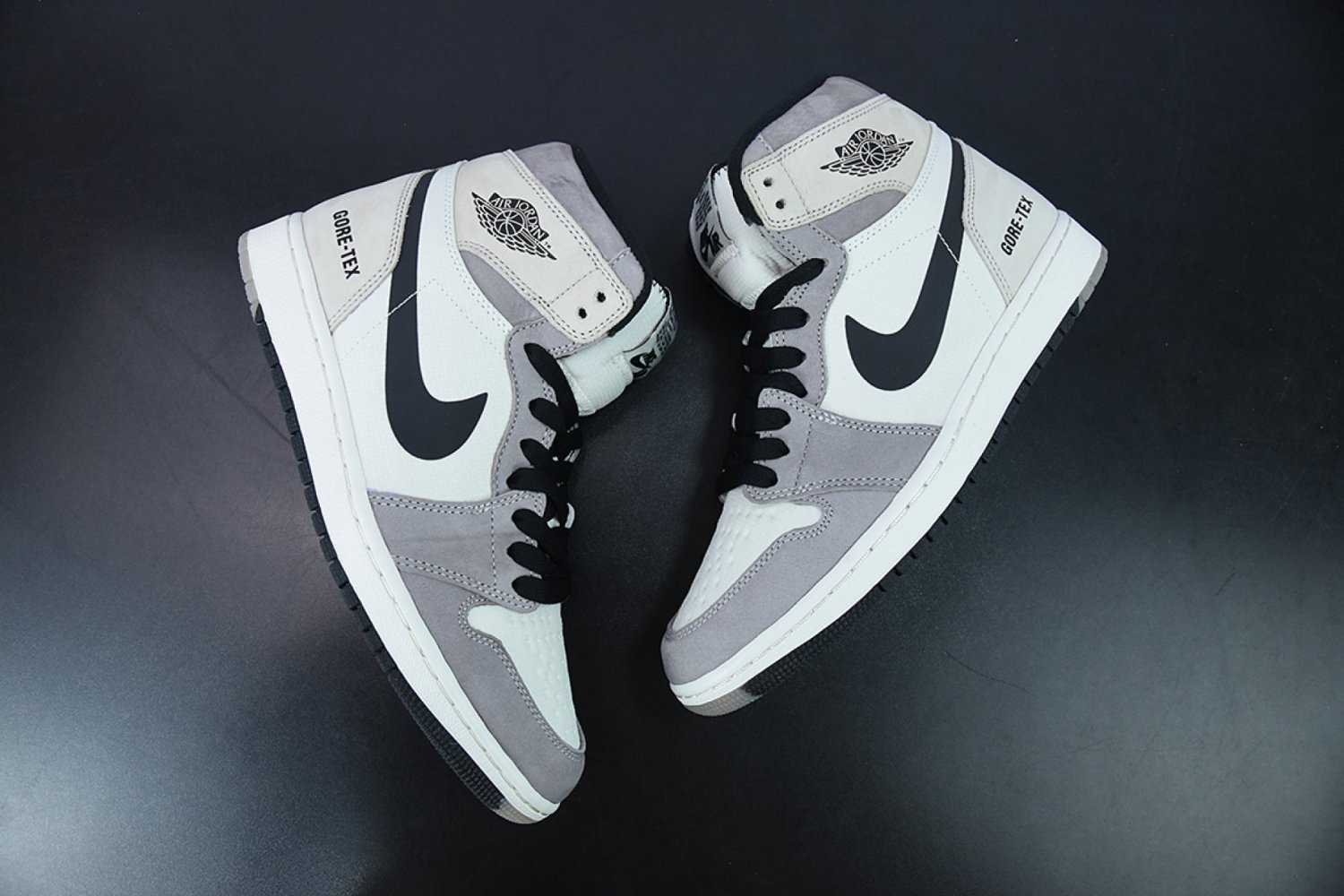 Men & Wmns Jordan 1 High &acirc;��Element Gore-Tex Sail&acirc;�� Grey