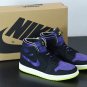 Men & Wmns Jordan 1 High Zoom Air CMFT Black Court Purple Lemon Venom
