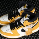 Men & Wmns Jordan 1 High OG Yellow Ochre White Black Yellow