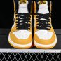 Men & Wmns Jordan 1 High OG Yellow Ochre White Black Yellow