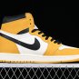 Men & Wmns Jordan 1 High OG Yellow Ochre White Black Yellow