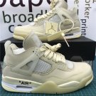 Men & Wmns Jordan 4 Retro Off-White Sail