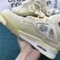 Men & Wmns Jordan 4 Retro Off-White Sail