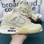 Men & Wmns Jordan 4 Retro Off-White Sail
