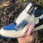 Men & Wmns Jordan 1 High Og Military Blue Shoes Zone