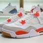 Men & Wmns Jordan 4 Retro White Orange