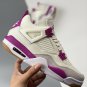 Men & Wmns Jordan 4 Retro White Purple