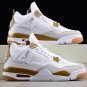 Men & Wmns Jordan 4 League White Earth Yellow