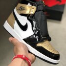 Men & Wmns Jordan 1 Retro High NRG Patent Gold Toe_1