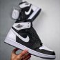 Men & Wmns Jordan 1 Retro High OG Black White_1