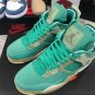 Men & Wmns Jordan 4 Off White Sail NeptuneTiffany Green_1