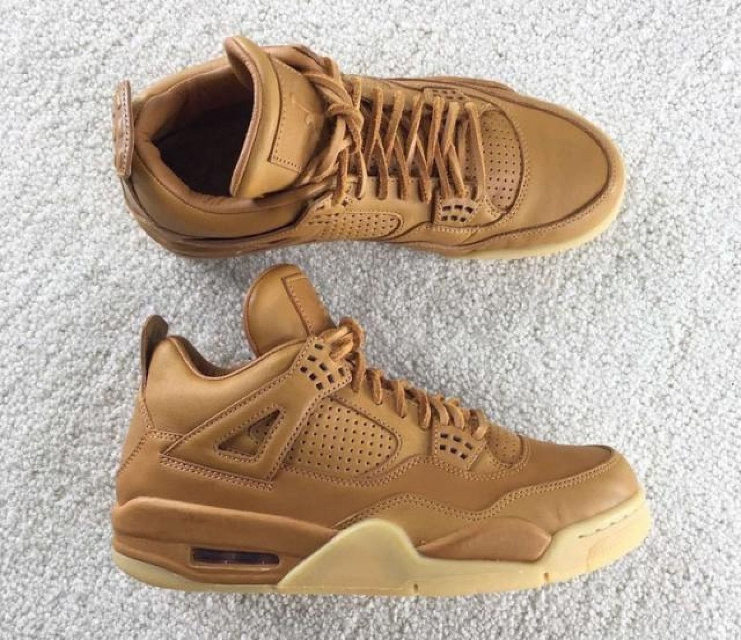 Men & Wmns Jordan 4 Retro Ginger Wheat