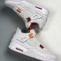 Men & Wmns Jordan 4 Retro Metallic Orange