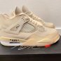 Men & Wmns Jordan 4 Retro Off-White x Wmns Sail CV9388-100