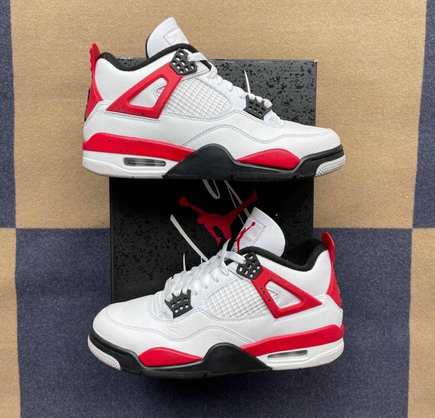 Men & Wmns Jordan 4 Retro OG Red Cement Black DH6927-161 VNDS WORN 2