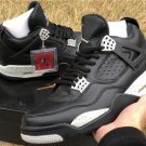 Men & Wmns Jordan 4 Retro Oreo Black Tech Grey