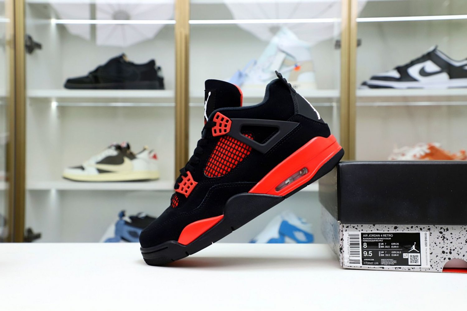 Men & Wmns jordan 4 retro red thunder_1