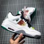 Men & Wmns Jordan 4 Retro White Lucid Green Rasta