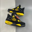 Men & Wmns Jordan 4 Thunder 2023 Black  tour Yellow Sneaker