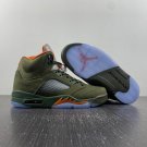 Men & Wmns Jordan 5 Army OliveSolar Orange