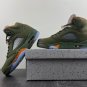 Men & Wmns Jordan 5 Army OliveSolar Orange