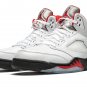 Men & Wmns Jordan 5 Retro Fire Red Silver Tongue (2020)