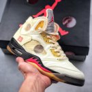 Men & Wmns Jordan 5 Retro Off-White Sail