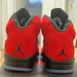 Men & Wmns Jordan 5 Retro Red Suede Raging Bull Toro