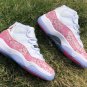 Men & Wmns Jordan 11 &acirc;��Snakeskin&acirc;�� Pink White