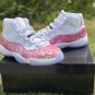 Men & Wmns Jordan 11 &acirc;��Snakeskin&acirc;�� Pink White