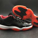 Men & Wmns Jordan 11 Low ‘Bred’ BlackVarsity Red
