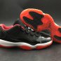 Men & Wmns Jordan 11 Low &acirc;��Bred&acirc;�� BlackVarsity Red
