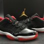 Men & Wmns Jordan 11 Low &acirc;��Bred&acirc;�� BlackVarsity Red