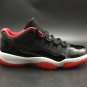 Men & Wmns Jordan 11 Low &acirc;��Bred&acirc;�� BlackVarsity Red