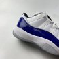 Men & Wmns Jordan 11 Low WhiteBlack-Concord Blue