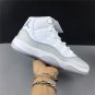 Men & Wmns Jordan 11 WMNS White Metallic Silver Vast Grey