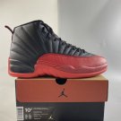 Men & Wmns Jordan 12 Flu Game  Black Varsity Red