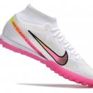 Men's& woman's   Mercurial Superfly 9 Academy Turf Marcus Rashford - WhiteBlackHyper Pink