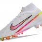 Men's& woman's Mercurial Superfly 9 Elite AG Marcus Rashford - WhiteBlackHyper Pink