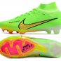 Men's& woman's   Mercurial Superfly 9 Elite FG - GreenBlackLaser Pink