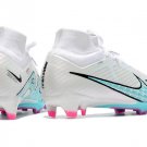 Men's& woman's   Mercurial Superfly 9 Elite FG - WhiteBaltic BlueLaser Pink