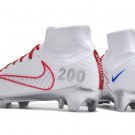 Men's& woman's   Mercurial Superfly 9 Elite FG Football Boots - WhiteRedSilver