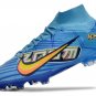 Men's& woman's Mercurial Superfly 9 Elite FG KM X Mbappe - Baltic BlueWhite