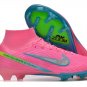 Men's& woman's Mercurial Superfly 9 Elite FG Marcus Rashford - PinkBlueSilver