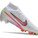 Men's& woman's   Mercurial Superfly 9 Elite FG Marcus Rashford - WhiteBlackHyper Pink