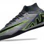 Men's& woman's Mercurial Superfly 9 Elite Indoor Chrome Concept Pack - Chrome GreyGreenBlack